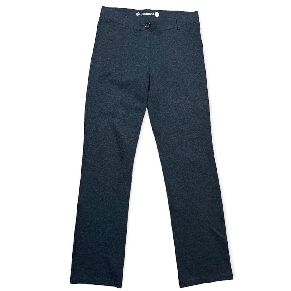 Betabrand Straight Leg Classic Dress Pant Yoga Pants Charcoal Gray Sz S Petite.